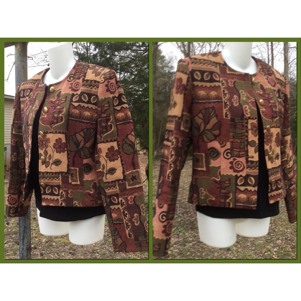 Wonderful Vtg Tapestry Jacket, sz 10